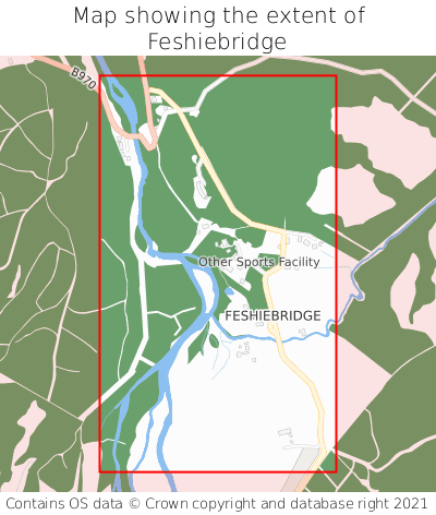Map showing extent of Feshiebridge as bounding box