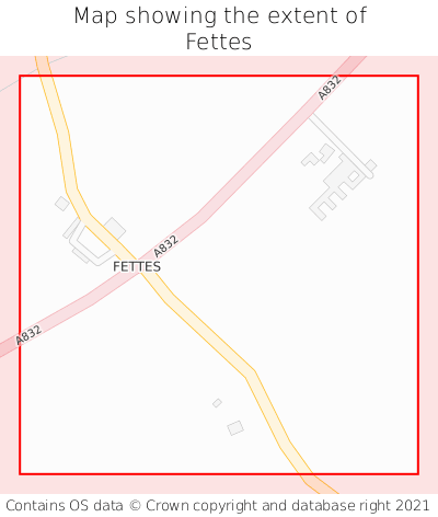 Map showing extent of Fettes as bounding box