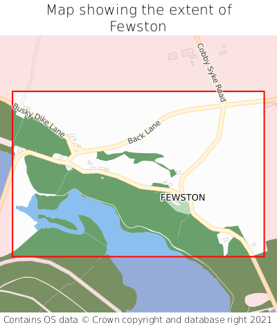 Map showing extent of Fewston as bounding box