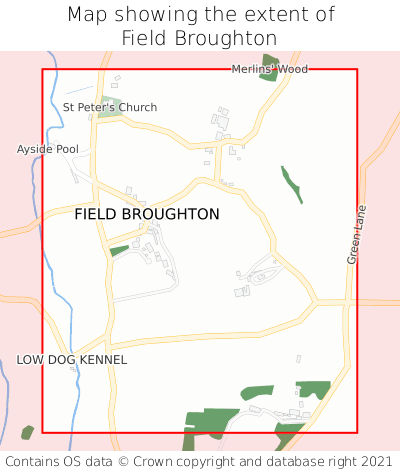 Map showing extent of Field Broughton as bounding box
