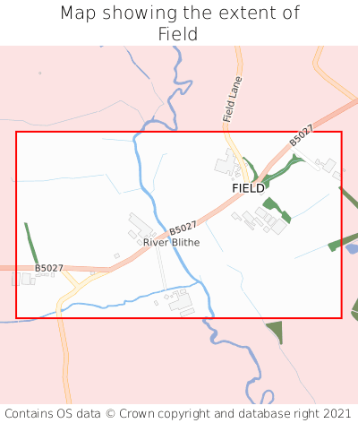 Map showing extent of Field as bounding box