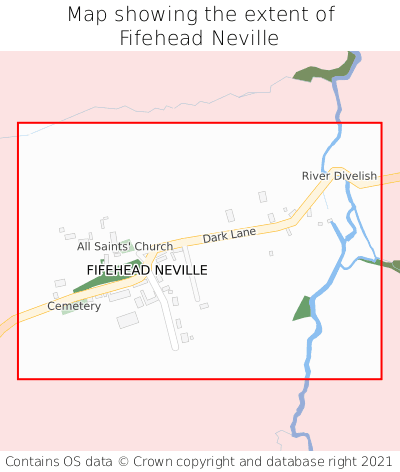 Map showing extent of Fifehead Neville as bounding box