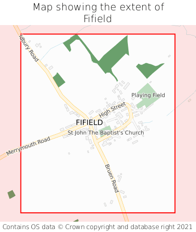 Map showing extent of Fifield as bounding box