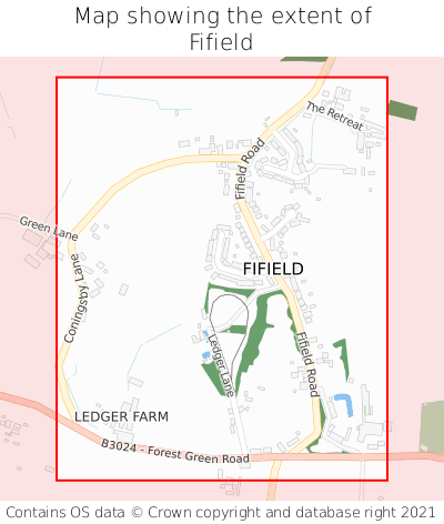Map showing extent of Fifield as bounding box