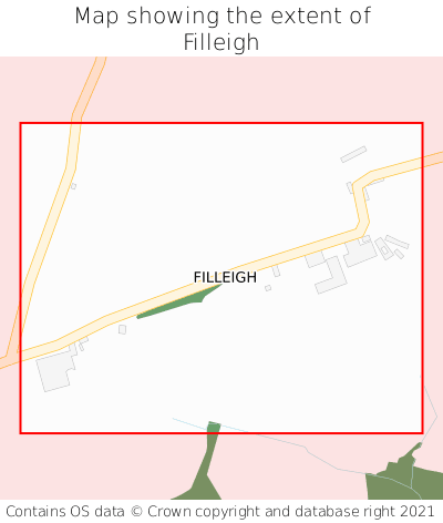 Map showing extent of Filleigh as bounding box