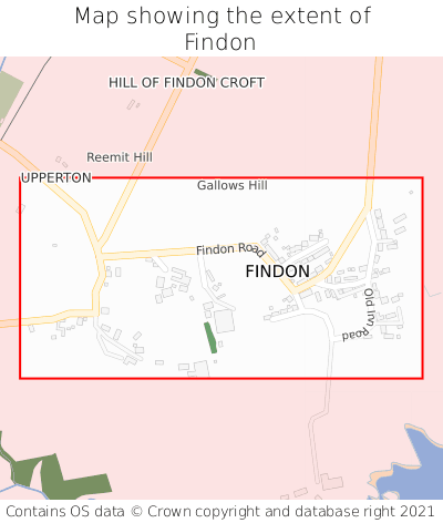 Map showing extent of Findon as bounding box