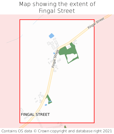 Map showing extent of Fingal Street as bounding box