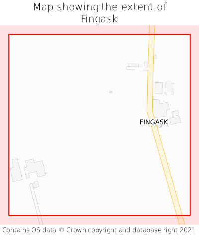 Map showing extent of Fingask as bounding box