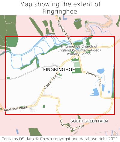 Map showing extent of Fingringhoe as bounding box