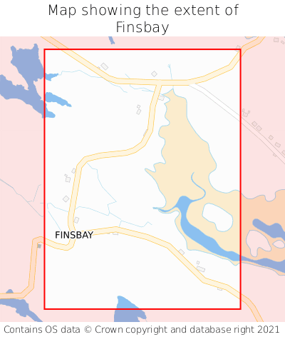 Map showing extent of Finsbay as bounding box