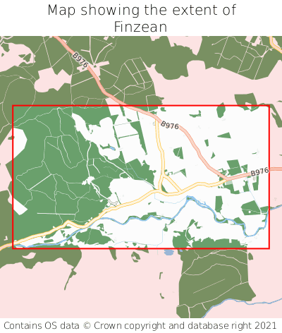 Map showing extent of Finzean as bounding box