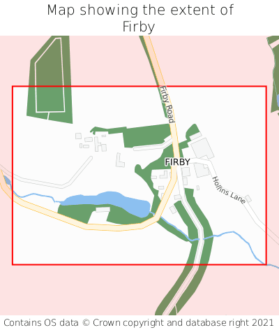 Map showing extent of Firby as bounding box