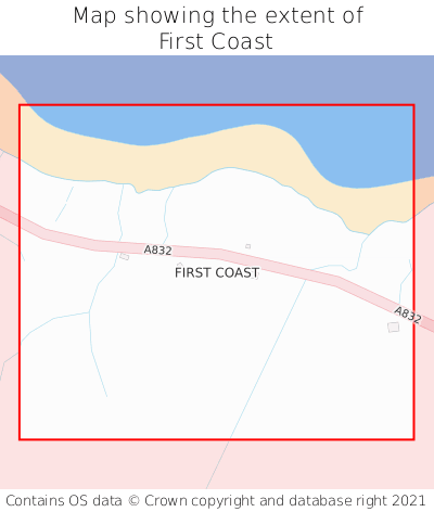 Map showing extent of First Coast as bounding box