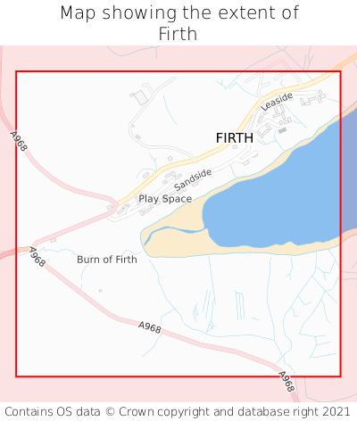 Map showing extent of Firth as bounding box