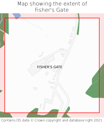 Map showing extent of Fisher's Gate as bounding box