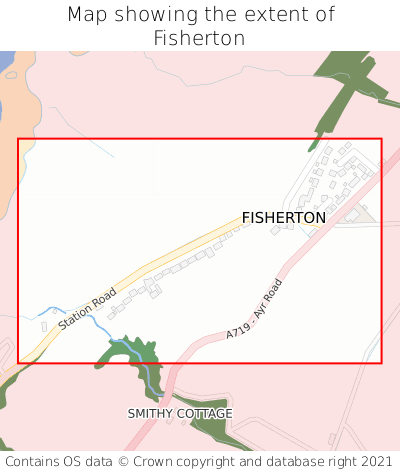 Map showing extent of Fisherton as bounding box