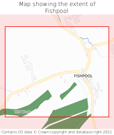 Map showing extent of Fishpool as bounding box