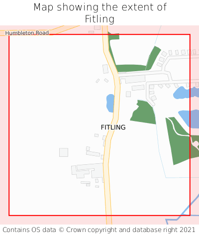 Map showing extent of Fitling as bounding box