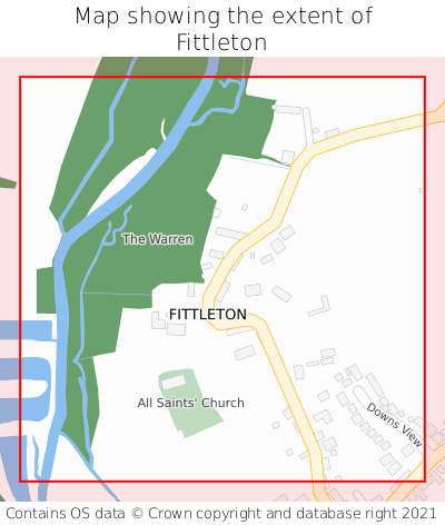 Map showing extent of Fittleton as bounding box