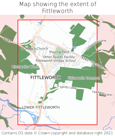 Map showing extent of Fittleworth as bounding box