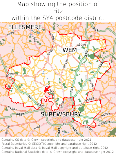 Map showing location of Fitz within SY4