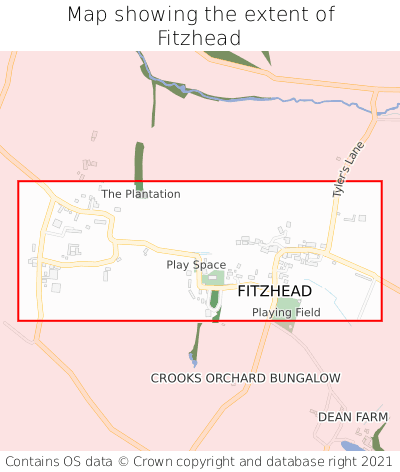 Map showing extent of Fitzhead as bounding box