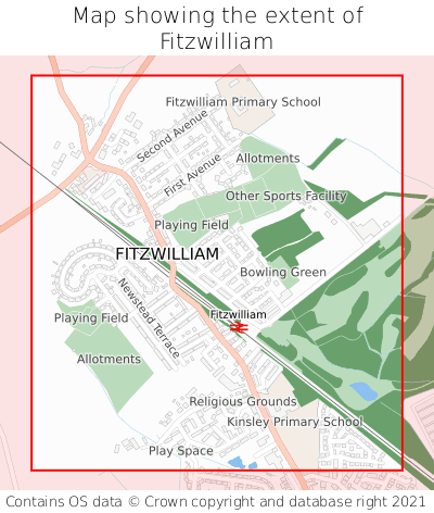 Map showing extent of Fitzwilliam as bounding box