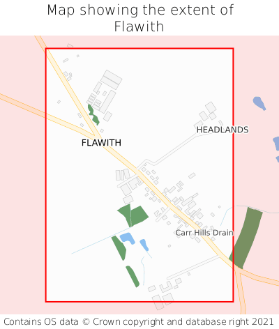 Map showing extent of Flawith as bounding box