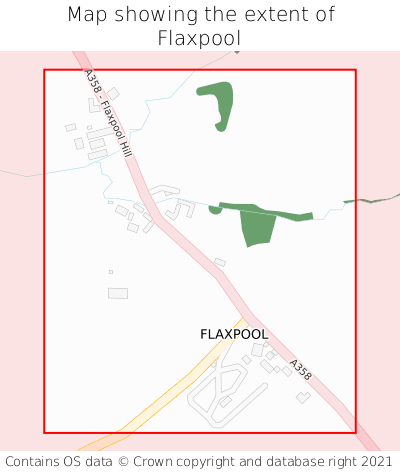 Map showing extent of Flaxpool as bounding box