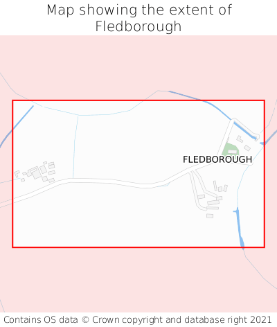 Map showing extent of Fledborough as bounding box