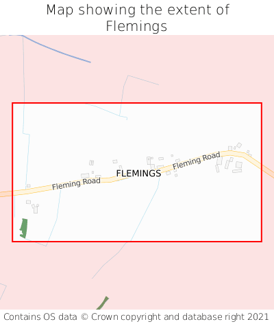 Map showing extent of Flemings as bounding box