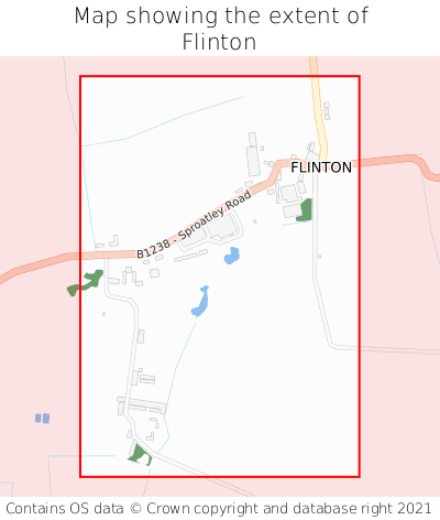 Map showing extent of Flinton as bounding box