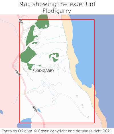 Map showing extent of Flodigarry as bounding box