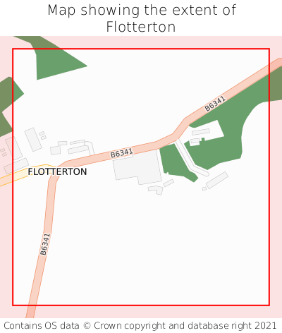 Map showing extent of Flotterton as bounding box