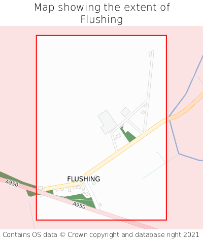 Map showing extent of Flushing as bounding box