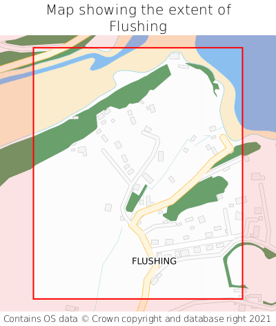 Map showing extent of Flushing as bounding box
