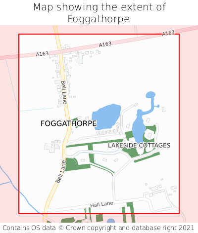 Map showing extent of Foggathorpe as bounding box