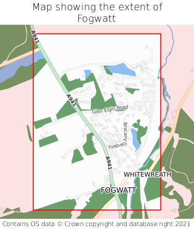 Map showing extent of Fogwatt as bounding box