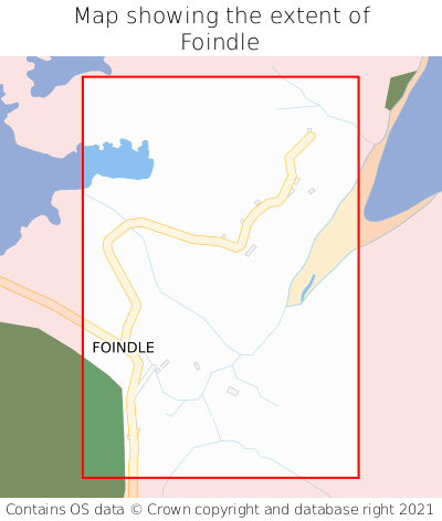 Map showing extent of Foindle as bounding box