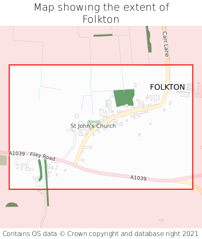 Map showing extent of Folkton as bounding box