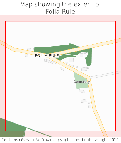 Map showing extent of Folla Rule as bounding box