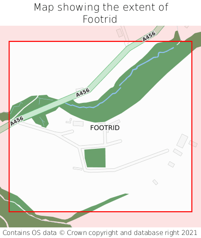 Map showing extent of Footrid as bounding box