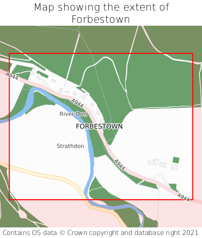Map showing extent of Forbestown as bounding box