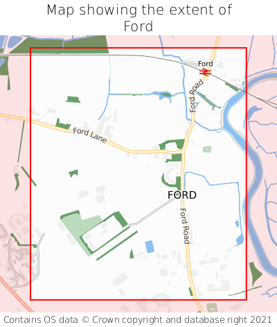 Map showing extent of Ford as bounding box