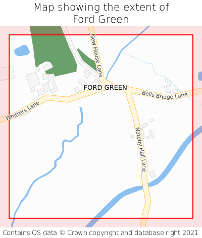 Map showing extent of Ford Green as bounding box
