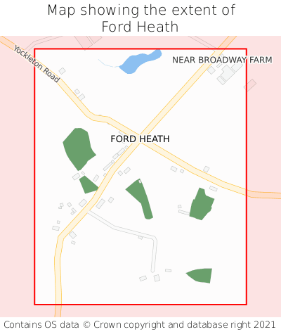 Map showing extent of Ford Heath as bounding box
