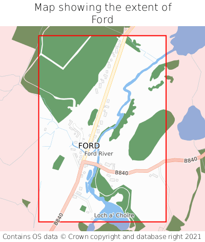 Map showing extent of Ford as bounding box
