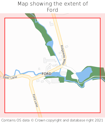Map showing extent of Ford as bounding box