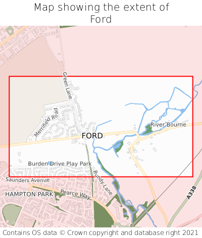 Map showing extent of Ford as bounding box