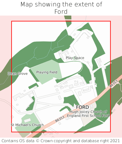 Map showing extent of Ford as bounding box